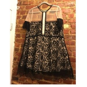 Kendall and Kylie sheer lace babydoll A-line dress